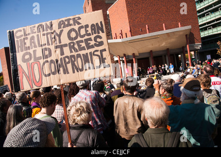 Les manifestants se rassembleront à Victoria (Colombie-Britannique) en tant que partie de la mouvement occupons Wall Street qui a commencé au début de septembre 2011 Banque D'Images