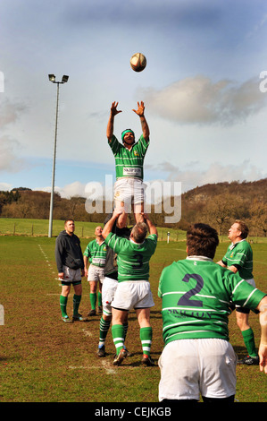 Pratiquer le rugby, Wharfedale Rugby Union Football Club, North Yorkshire UK Banque D'Images