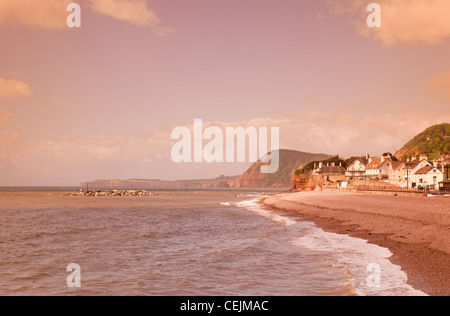 Sidmouth Beach, Sidmouth, Devon, Angleterre, Royaume-Uni Banque D'Images