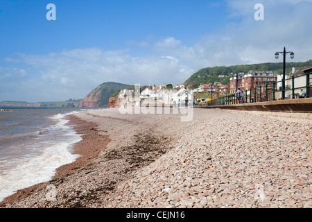 Angleterre Devon Sidmouth Beach Banque D'Images