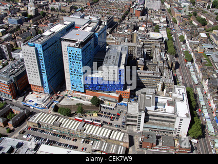 Image aérienne du Royal London Hospital, Mile End, Londres E2 Banque D'Images