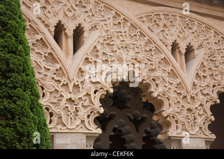 Aljaferia Palace palais fortifié construit au cours du deuxième semestre 11e siècle dans la région de Saragosse Abu Jafar Ahmad ibn Sulayman al Muqtadir Banque D'Images