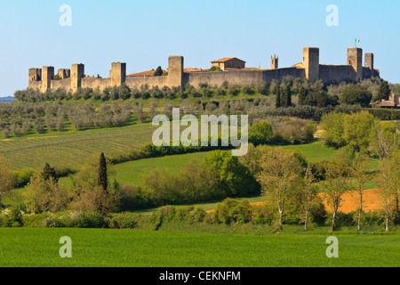 Ville de Monteriggioni près de Sienne, en Toscane, Italie Banque D'Images