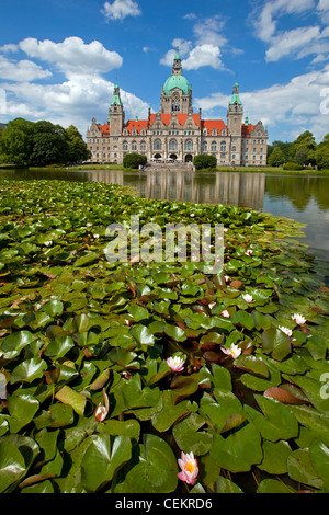 Le Nouvel Hôtel de Ville / Neues Rathaus à Hanovre, Basse-Saxe, Allemagne Banque D'Images