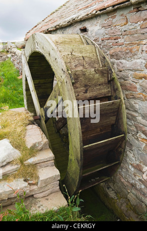 Waterwheel au Red House Croft sur l'île d'Eday, îles Orcades, en Écosse. Banque D'Images