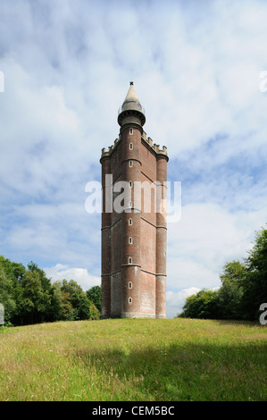 Le roi Alfred's Tower, une partie de la succession Stourhead, Wiltshire, Royaume-Uni. Banque D'Images