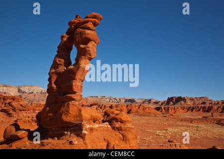 Rock formations, Hoodoos, sur terrasse, quartier Nation Navajo, Coconino county, Arizona, USA Banque D'Images
