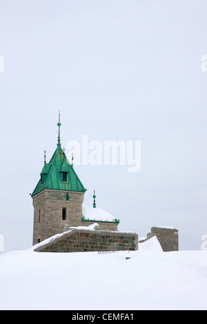 Tour de la ville à l'entrée de la ville haute, la ville de Québec, Canada Banque D'Images