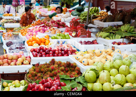 Marché de fruits de rue à Bangkok, Thaïlande Banque D'Images