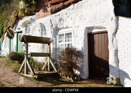 Austin saint rock houses sur Kinver Edge en Afrique du Staffordshire Banque D'Images