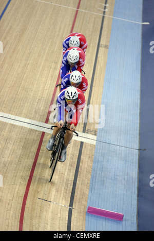 Steven Burke, Edward Clancy, Peter Kennaugh, Geraint Thomas, de Grande-Bretagne Banque D'Images