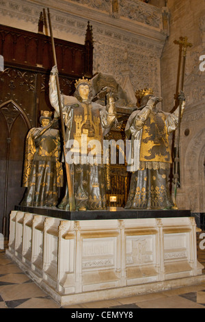 Séville, Espagne, Catredal de Santa Maria de la Sede, Cathédrale de Santa Maria, tombeau de Christophe Colomb Banque D'Images