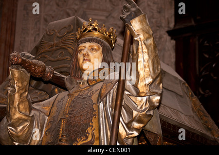 Séville, Espagne, Catredal de Santa Maria de la Sede, Cathédrale de Santa Maria, tombeau de Christophe Colomb Banque D'Images