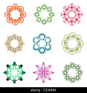 Éléments de conception sur fond blanc ; abstract vector art illustration Banque D'Images