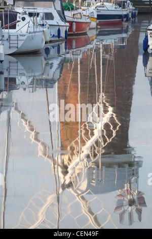 L'Angleterre, l'East Anglia, Norfolk, Norfolk Broads, Horsey Mill Banque D'Images