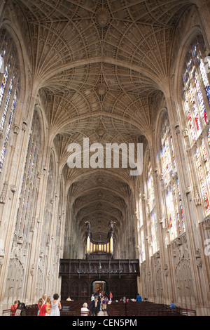 L'Angleterre, Cambridge, Cambridgeshire, King's College Chapel Banque D'Images