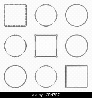 Éléments de design noir prêt pour votre conception, abstract vector art illustration Banque D'Images