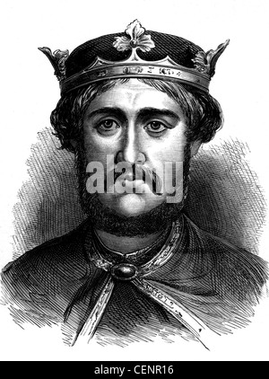 Richard Ier Coeur de Lion (1157-99), roi d'Angleterre à partir de 1189 .la gravure sur bois fin du XIX ème siècle - Londres Banque D'Images