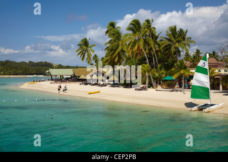 Plantation Island Resort, Malolo Lailai Island, Yasawa Islands, Fidji, Pacifique Sud Banque D'Images