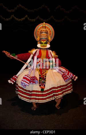 Artiste de Kathakali au Kerala, en Inde Banque D'Images