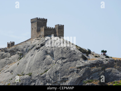 L'Ukraine. République autonome de Crimée. Sudak. Forteresse médiévale génoise. Banque D'Images