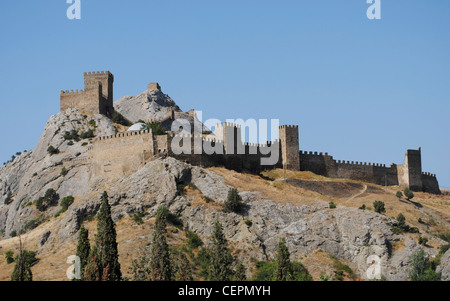 L'Ukraine. République autonome de Crimée. Sudak. Forteresse médiévale génoise. Banque D'Images