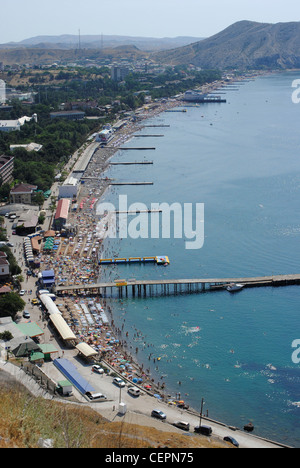 L'Ukraine. République autonome de Crimée. Sudak. Panorama. Banque D'Images