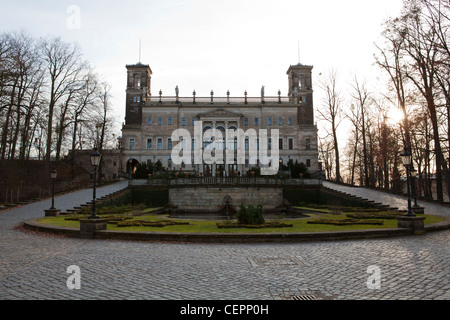 Palais Albrechtsberg, maison et terrains environnants, à Dresde, Allemagne. Banque D'Images