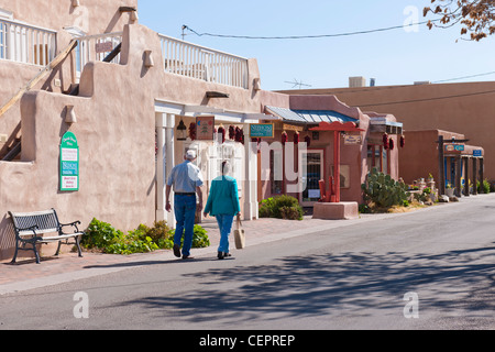 Street dans la vieille ville d'Albuquerque Banque D'Images