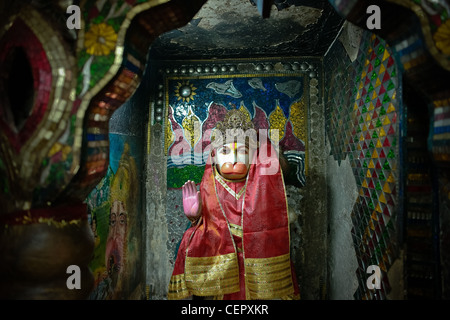 New Delhi, Temple de Hanuman à Delhi, le Dieu Singe. Statue du Divin Banque D'Images