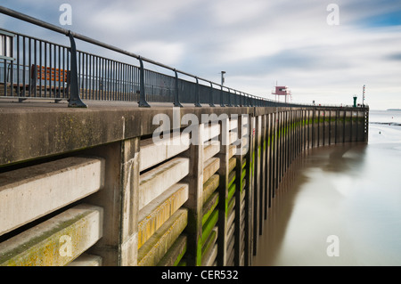 La Cabane de Rose au Barrage de la baie de Cardiff, Cardiff. South Wales, UK. Il est utilisé par les clubs locaux comme un belvédère et d'exécuter des courses. Banque D'Images