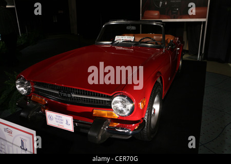 Voiture de sport classic vintage 1976 triumph tr6 red Banque D'Images