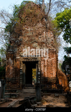 Prasat Krahom (Temple Rouge), Koh Ker, province de Preah Vihear, Cambodge. © Kraig Lieb Banque D'Images