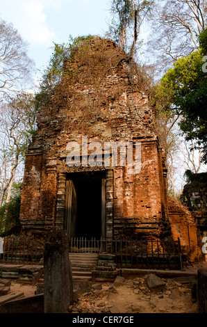 Prasat Krahom (Temple Rouge), Koh Ker, province de Preah Vihear, Cambodge. © Kraig Lieb Banque D'Images