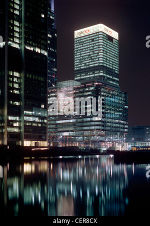 Le siège de la HSBC, un monument 44 tour de 15 étages conçu par Foster and Partners à Canary Wharf. Banque D'Images