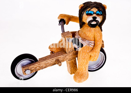 Harley David fils de Dieu,caricature de Jésus comme un motard,christian biker,mauvais goût,ours motard cool, Banque D'Images