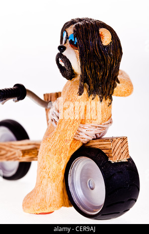 Harley David fils de Dieu,caricature de Jésus comme un motard,christian biker,mauvais goût,ours motard cool, Banque D'Images