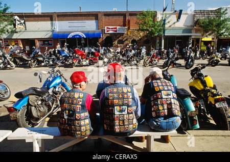 Sturgis Motorcycle Rally, Dakota du Sud, USA, vintage des années 1990 Banque D'Images