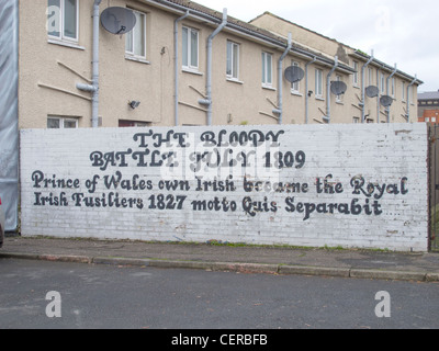 Fresque à shankill loyalistes sectaires à Belfast en Irlande du Nord Banque D'Images