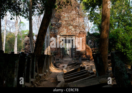 Prasat Krahom (Temple Rouge), Koh Ker, province de Preah Vihear, le Cambodge. crédit : Kraig Lieb Banque D'Images