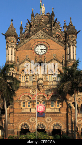 L'Inde, Maharashtra, Mumbai, la Gare Chhatrapati Shivaji, gare, Banque D'Images