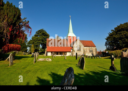 L'église paroissiale de St Mary et St Gabriel à South West Sussex ,Harting Banque D'Images