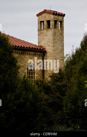 Un clocher de l'église au monastère franciscain de Terre Sainte en Amérique Washington DC Banque D'Images