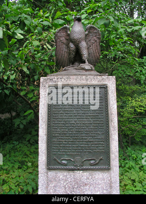 Bataille de Long Island Dongan Brooklyn Monument en chêne Banque D'Images