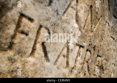 Via Appia Appia Antica (tombstone) close-up Banque D'Images