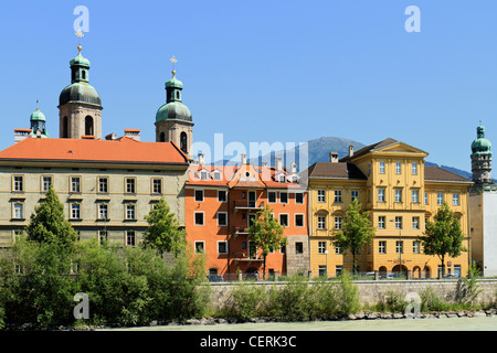 Autriche Innsbruck Bâtiments Riverside Banque D'Images