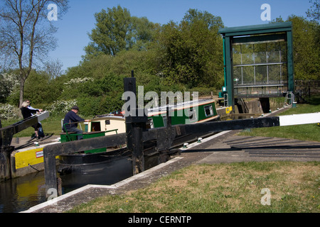 Verrouillage blanc Mills River Nene Banque D'Images