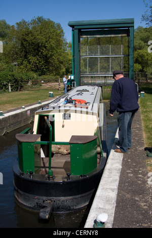 Verrouillage blanc Mills River Nene Banque D'Images