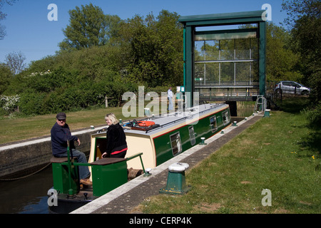 Verrouillage blanc Mills River Nene Banque D'Images