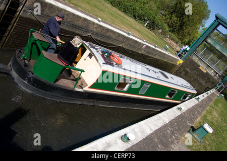 Verrouillage blanc Mills River Nene Banque D'Images